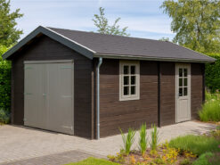 Blokhut garage met zadeldak