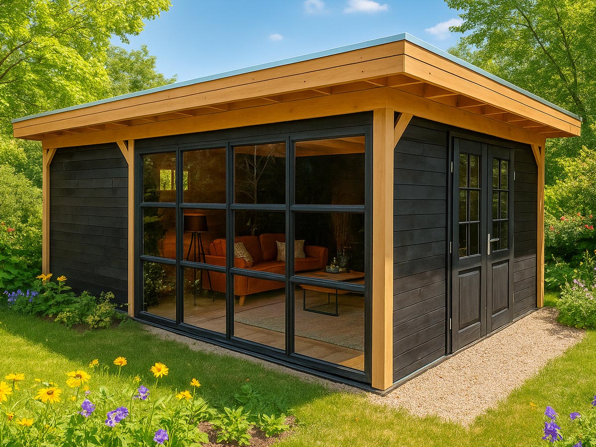 Tuinhuis tuinkamer met platdak