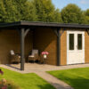 Tuinhuis met zijluifel en platdak