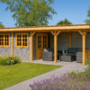 Tuinhuis met zijluifel en platdak